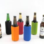 5 Flaschenkühler faltbar für 0,5L Bierflaschen im bunten Mix