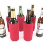 5 Flaschenkühler faltbar für 0,5L Bierflaschen in rot