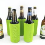 5 Flaschenkühler faltbar für 0,5L Bierflaschen in grün