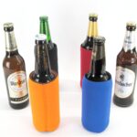 4 Flaschenkühler faltbar für 0,5L Bierflaschen im bunten Mix