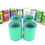 4er Set Getränkekühler f?r 0,33L Dose Grün