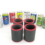 4er Set Getränkekühler für 0,33L Dose Schwarz