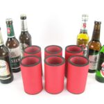 6er Set Getränkekühler für 0,33L Flasche Rot
