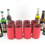 8er Set Getränkekühler für 0,33L Flasche Rot