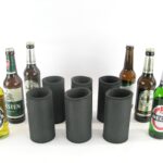 6er Set Getränkekühler für 0,33L Flasche Schwarz