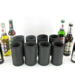 8er Set Getränkekühler für 0,33L Flasche Schwarz