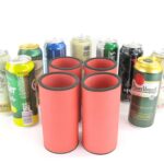 4er Set Getränkekühler für 0,5L Dosen Orange