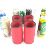 4er Set Getränkekühler für 0,5L Dosen Rot