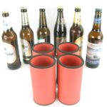 4er Set Getränkekühler für 0,5L Flasche Orange