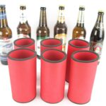 6er Set Getränkekühler für 0,5L Flasche Rot