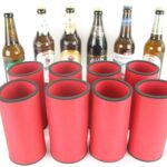 8er Set Getränkekühler für 0,5L Flasche Rot