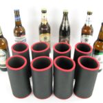 8er Set Getränkekühler für 0,5L Flasche Schwarz