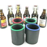 4er Set Getränkekühler für 0,33L kurze Bierflaschen Schwarz