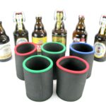 5er Set Getränkekühler für 0,33L kurze Bierflaschen Schwarz