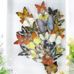Wunderschöner sehr großer 3D Schaukasten mit einem Strauß Schmetterlinge 3D 09