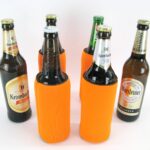 4 Flaschenkühler faltbar für 0,5L Bierflaschen in orange