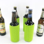 4 Flaschenkühler faltbar für 0,5L Bierflaschen in grün