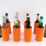 8 Flaschenkühler faltbar für 0,33L Bierflaschen in orange