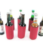 6 Flaschenkühler faltbar für 0,33L Bierflaschen in rot