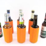 6 Flaschenkühler faltbar für 0,33L Bierflaschen in orange