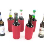 5 Flaschenkühler faltbar für 0,33L Bierflaschen in rot