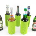 5 Flaschenkühler faltbar für 0,33L Bierflaschen in grün