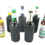5 Flaschenkühler faltbar für 0,33L Bierflaschen in schwarz