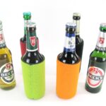 4 Flaschenkühler faltbar für 0,33L Bierflaschen im bunten Mix