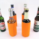 4 Flaschenkühler faltbar für 0,33L Bierflaschen in orange