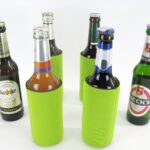 4 Flaschenkühler faltbar für 0,33L Bierflaschen in grün