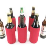 6 Flaschenkühler faltbar für 0,5L Bierflaschen in rot