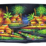 Handbemaltes Samtbild mit Neoneffekt. (Bild 1-38x25cm)