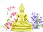 Sitzender, goldener Buddha im Dhyana Mudra – Bild 2