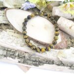 Wunderschönes Armband aus Mookate-Perlen 8mm für Frau und Mann - Größe L