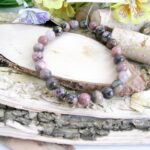 Wunderschönes Armband aus Rhodonite-Perlen 8mm für Frau und Mann - Größe L