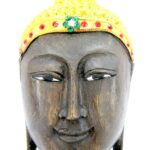 Eine wunderschöne schwarze XL Buddha Maske aus Echtholz