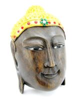 Eine wunderschöne schwarze XL Buddha Maske aus Echtholz – Bild 4