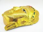 Eine wunderschöne goldene XL Buddha Maske aus Echtholz – Bild 7