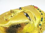 Eine wunderschöne goldene XL Buddha Maske aus Echtholz – Bild 8