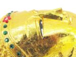 Eine wunderschöne goldene XL Buddha Maske aus Echtholz – Bild 10