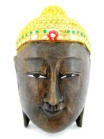 Eine wunderschöne schwarze XXL Buddha Maske aus Echtholz