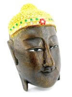 Eine wunderschöne schwarze XXL Buddha Maske aus Echtholz – Bild 4