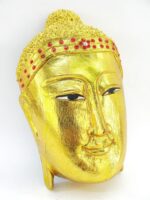 Eine wunderschöne goldene XXL Buddha Maske aus Echtholz – Bild 4
