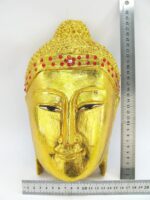 Eine wunderschöne goldene XXL Buddha Maske aus Echtholz – Bild 5