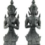 XL 2 x schwarze Tempelwächter - Teppanom (Thepphanom) m&f