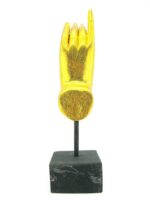 2x linke und rechte M Hand Buddha´s aus Echtholz - Sockel – Bild 17