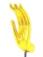 2x linke und rechte M Hand Buddha´s aus Echtholz - Sockel – Bild 23
