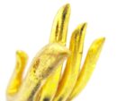 2x linke und rechte M Hand Buddha´s aus Echtholz - Sockel – Bild 10