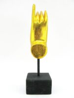 2x linke und rechte M Hand Buddha´s aus Echtholz - Sockel – Bild 6