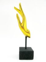 2x linke und rechte M Hand Buddha´s aus Echtholz - Sockel – Bild 8